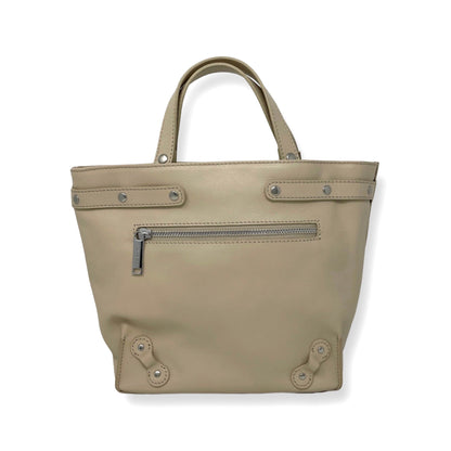 Sac Transformable en Cuir Véritable Beige, Kelly
