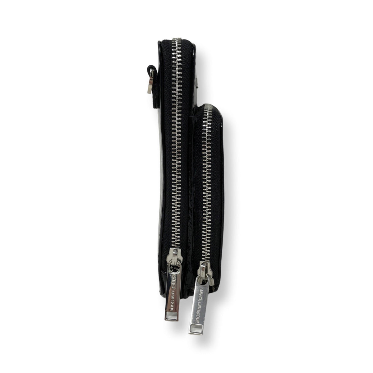 Petit sac à bandoulière en cuir vernis noir vernis - Marie-Josée