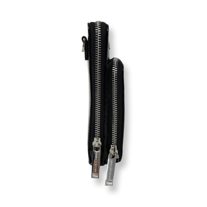 Petit sac à bandoulière en cuir vernis noir vernis - Marie-Josée