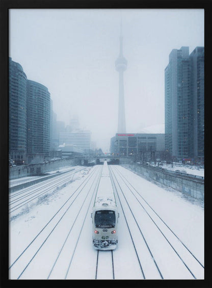 Wall art Train and Storm Canvas Print