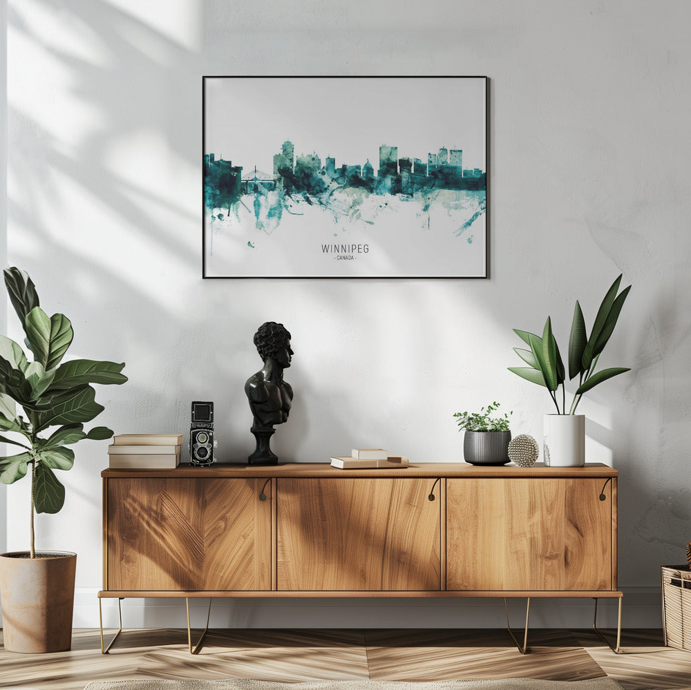Wall art Winnipeg Canada Skyline