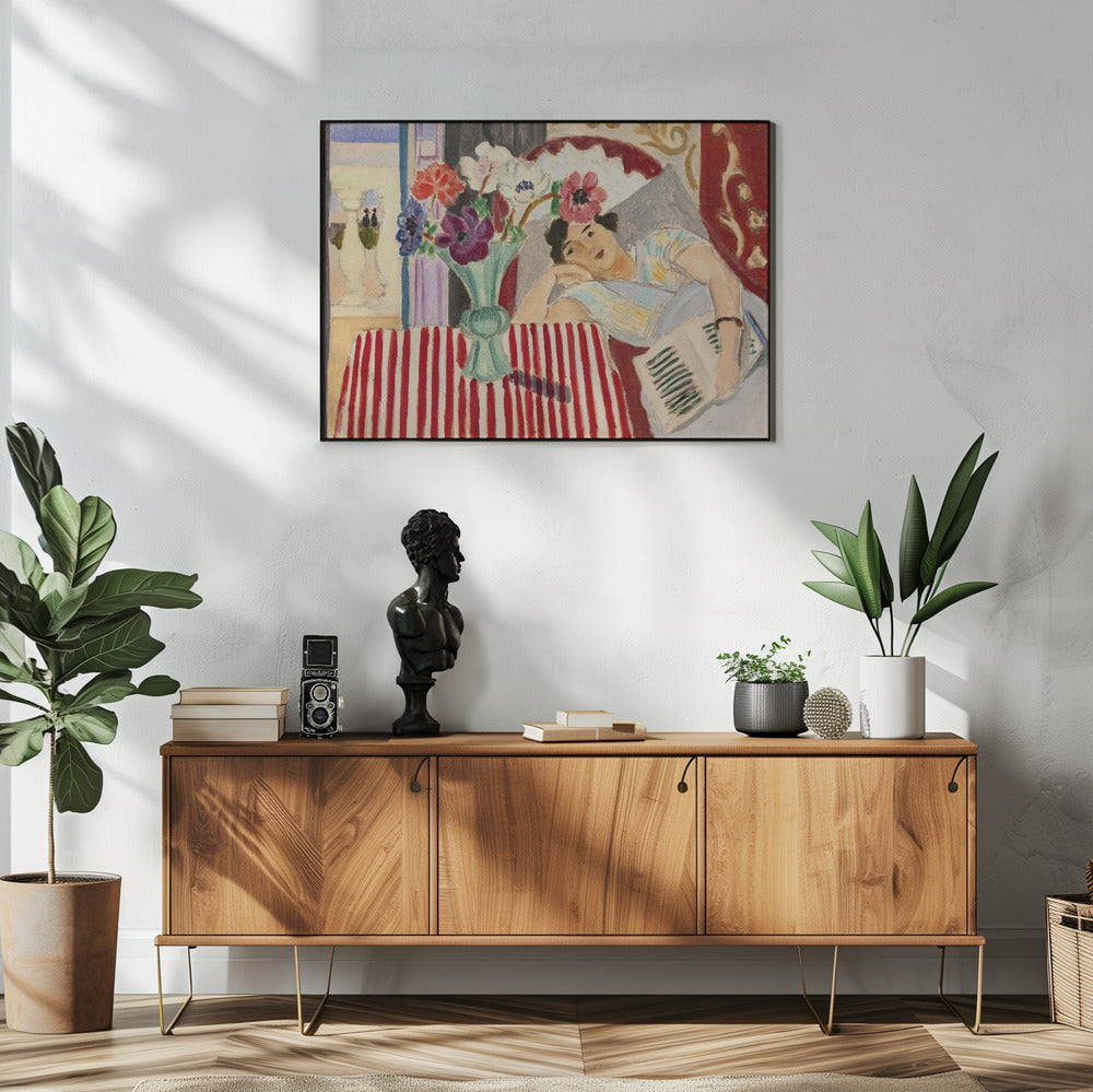 Wall art Femme Et Anémones