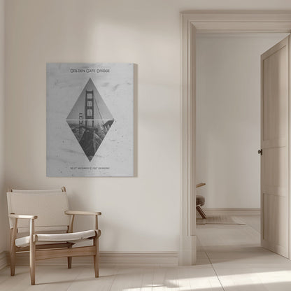 Wall art Coordinates SAN FRANCISCO Golden Gate Bridge