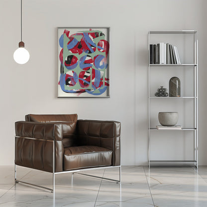 Wall art Dry directional strokes abstract 03