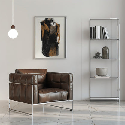 Wall art Black Figure On Neutral Background 1