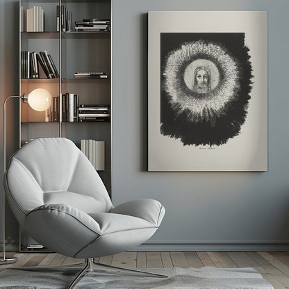 Wall art And the Face of Christ Shone In the Disk of the Sun