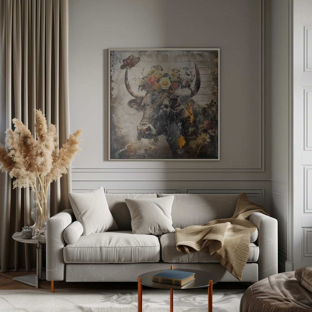 Wall art Floral Animals Vintage Art Illustration 09