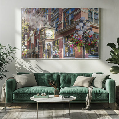 Wall art Historic Gastown Steam Clock in Vancouver