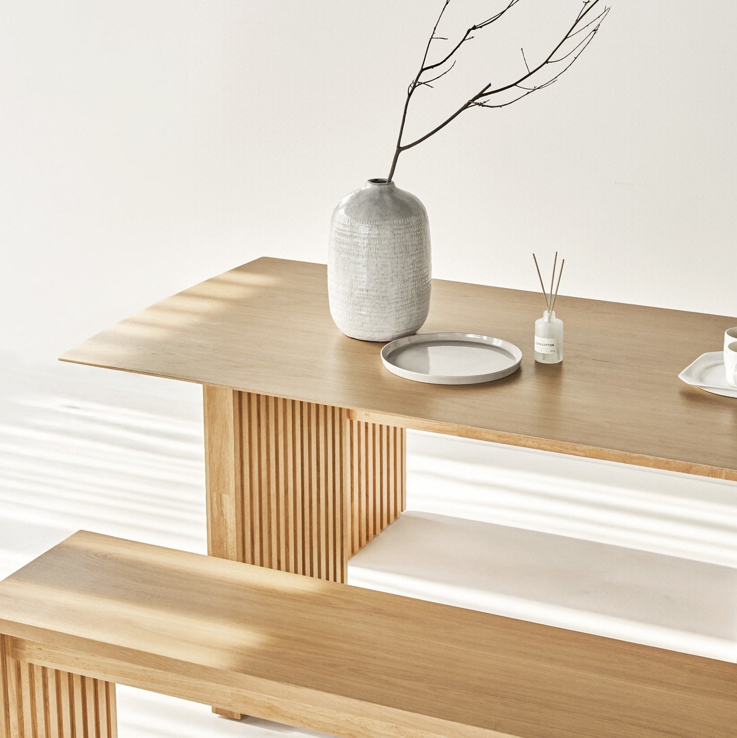 Plank 6-Seater Natural Oak Wood Dining Table
