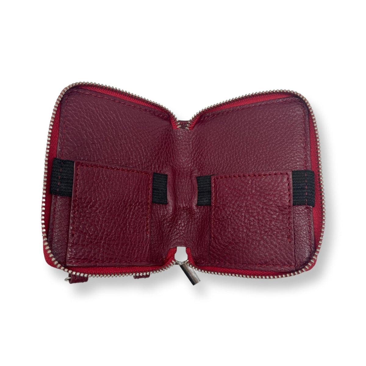 Porte-cartes en cuir Maylia, Rouge Bordeaux