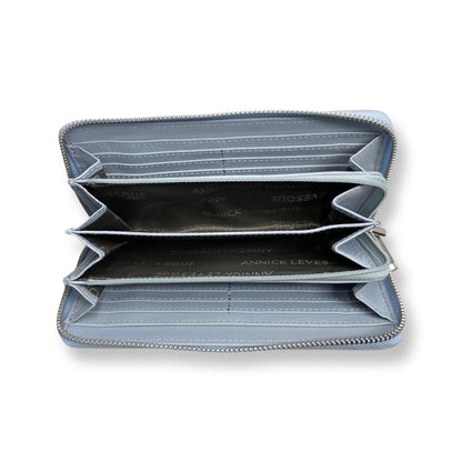 Portefeuille en cuir bleu poudre - Carla