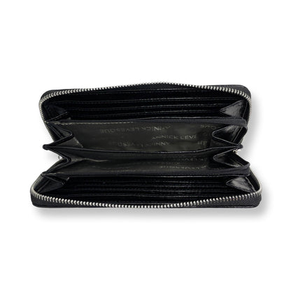 Petit Portefeuille en cuir vernis Carla, Noir