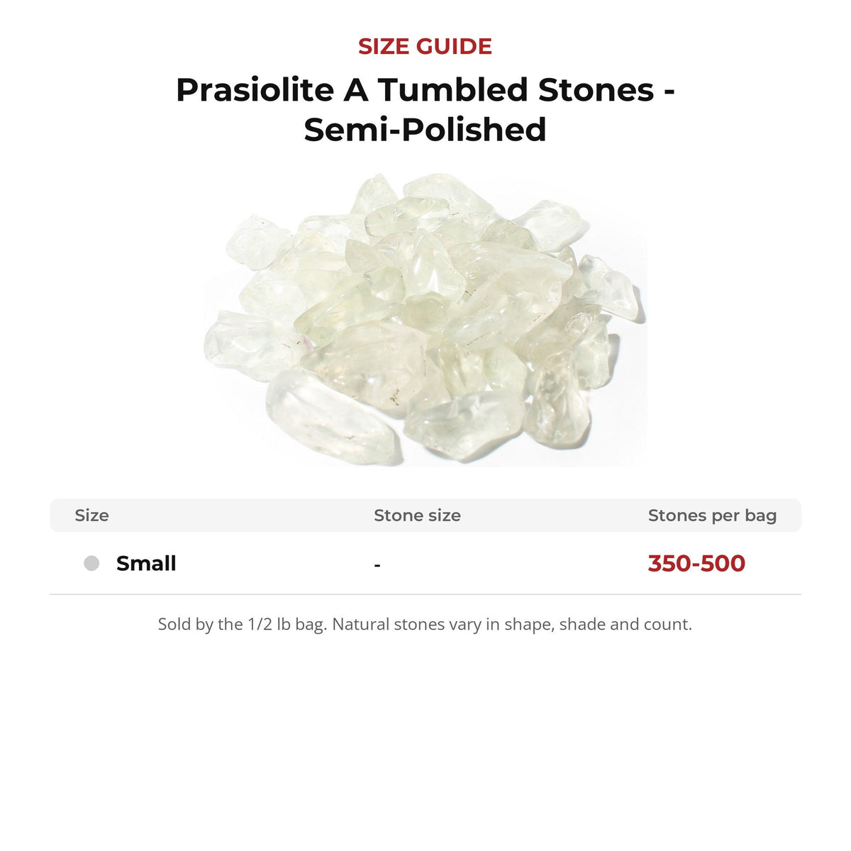 Prasiolite A Tumbled Stones - Semi-Polished