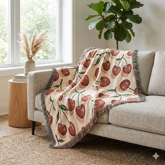 Cheery pattern blanket 
