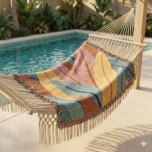 Leaves pattern blanket 