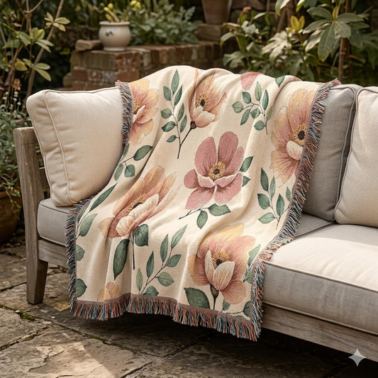 Flower throw blanket 