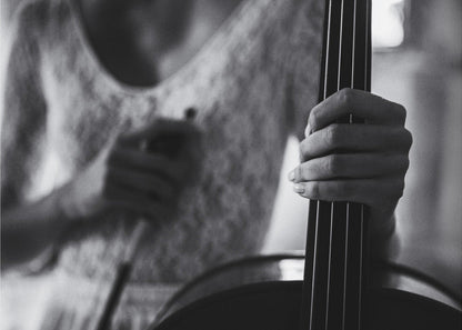 Wall art break for the cello