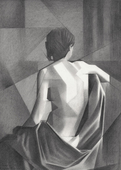 Wall art Study After Eugène Durieu &  #039;s Seated Female Nude - 20-08-21