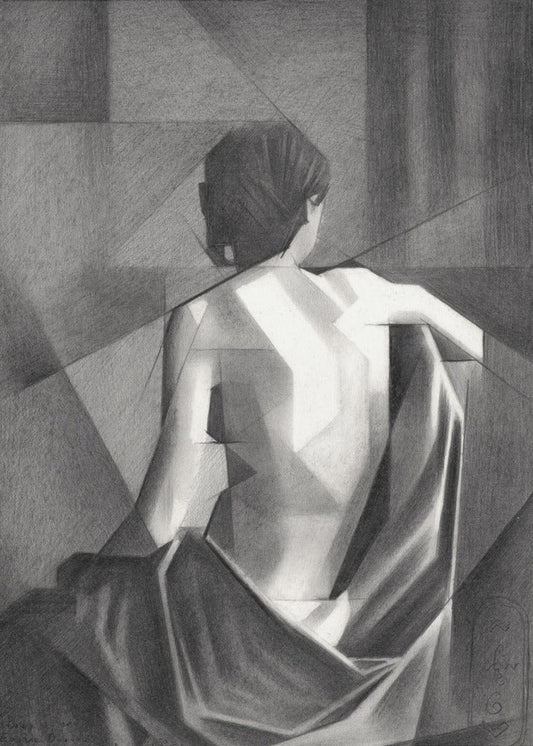 Wall art Study After Eugène Durieu &  #039;s Seated Female Nude - 20-08-21