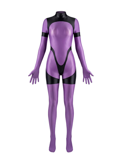 Anime Sci-fi Spandex Swimwear Racing Suit Full Bodysuit Zentai with Crotch Zipper