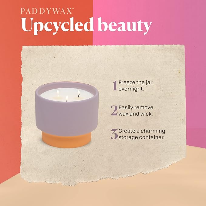 Color Block 16 oz Candle - Violet + Vanilla by Paddywax