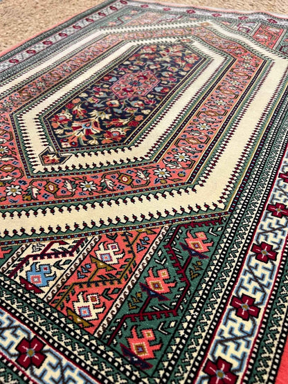 Persian Qom Rug | 3' 7" x 2' 8"