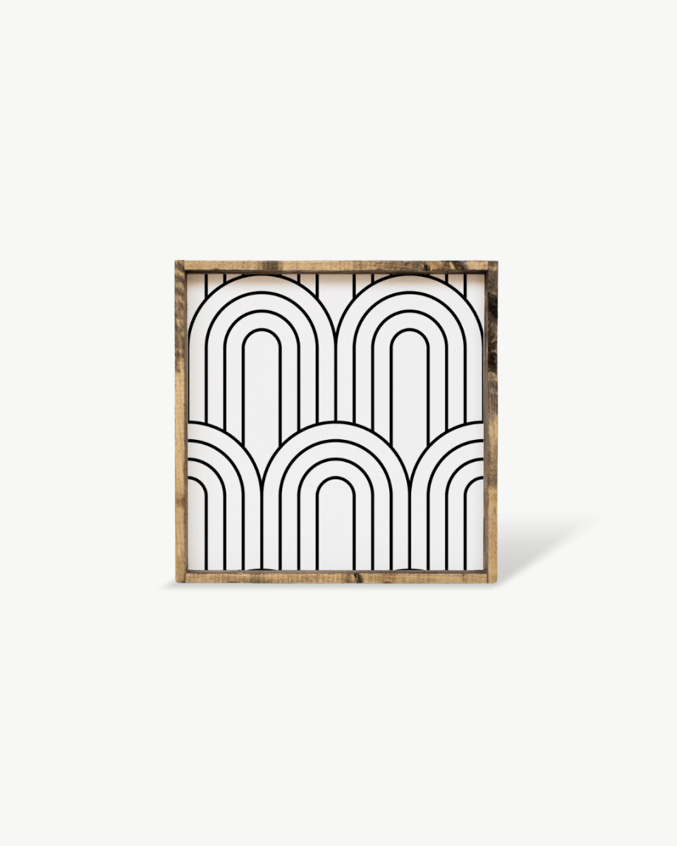 Rainbow Pattern Wood Sign