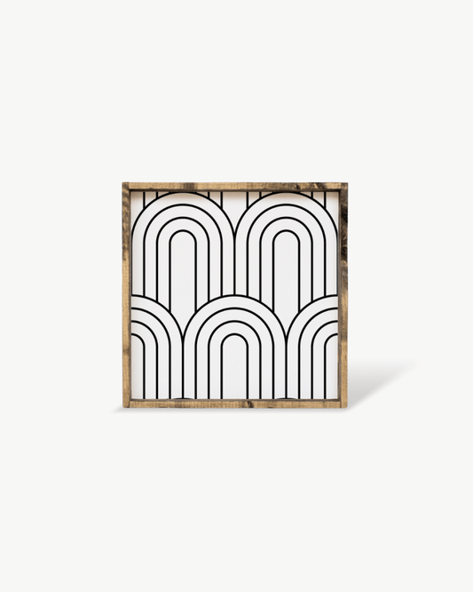 Rainbow Pattern Wood Sign