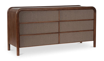 Reiko 6 Drawer Dresser Warm Brown