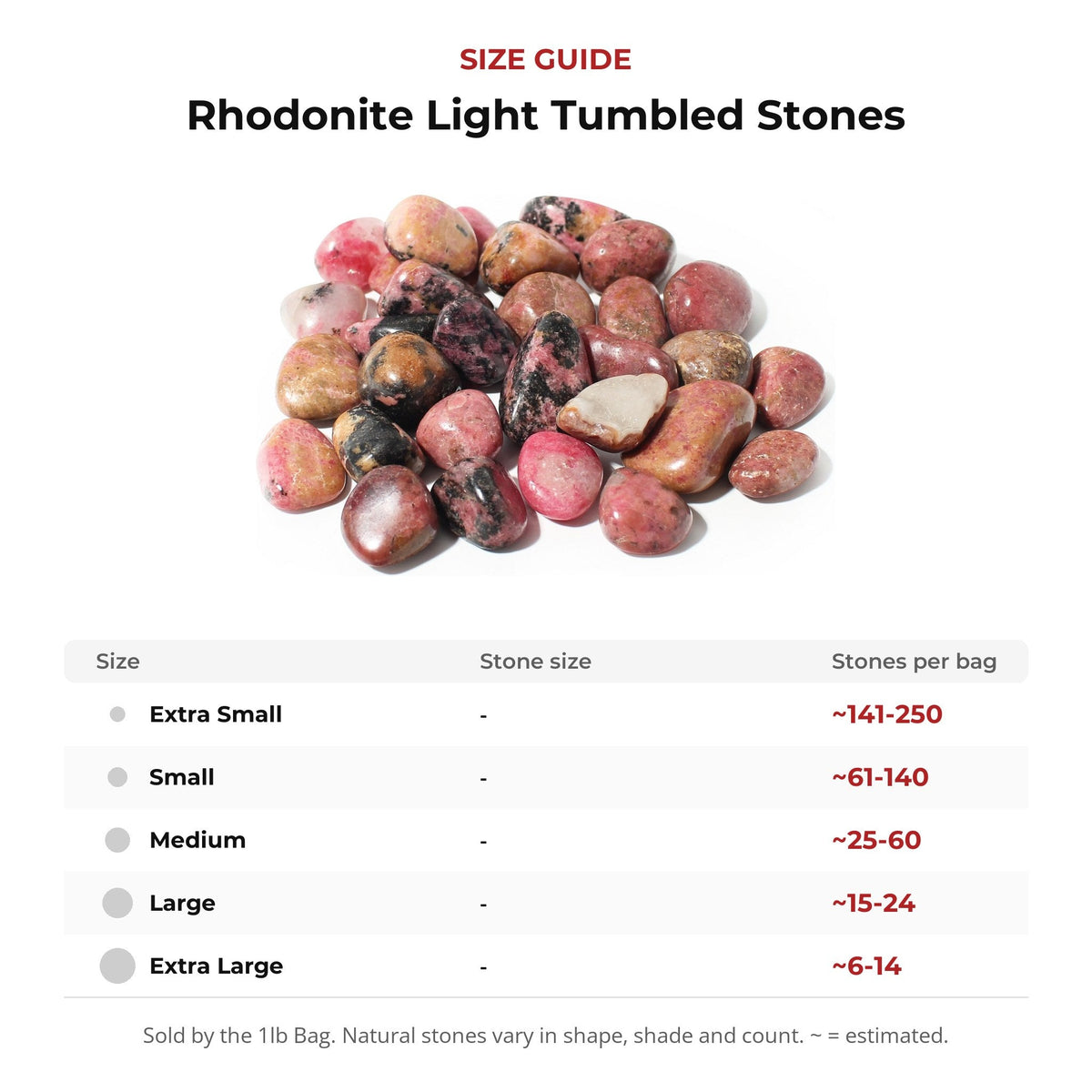 Rhodonite Light Tumbled Stones