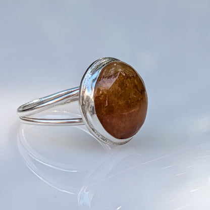 Forge Ring – Sterling Silver & Yellow Healer Amethyst sz 8