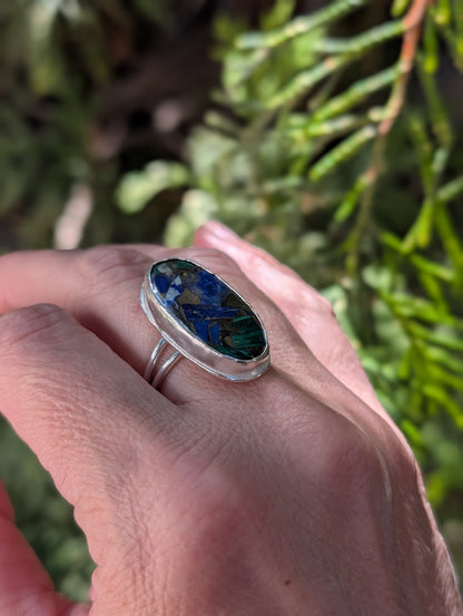 Tectonic Ring | One of a Kind | Argentium Silver | Size 7
