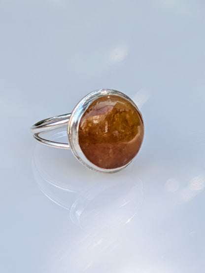 Forge Ring – Sterling Silver & Yellow Healer Amethyst sz 8