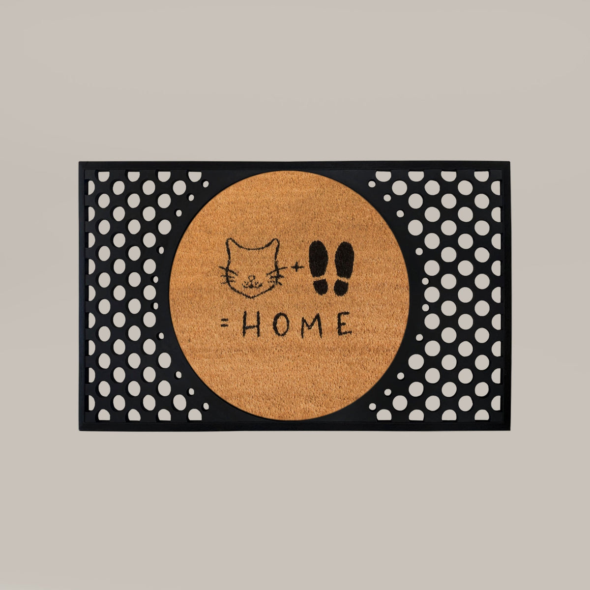 cat+feet=home round doormat set