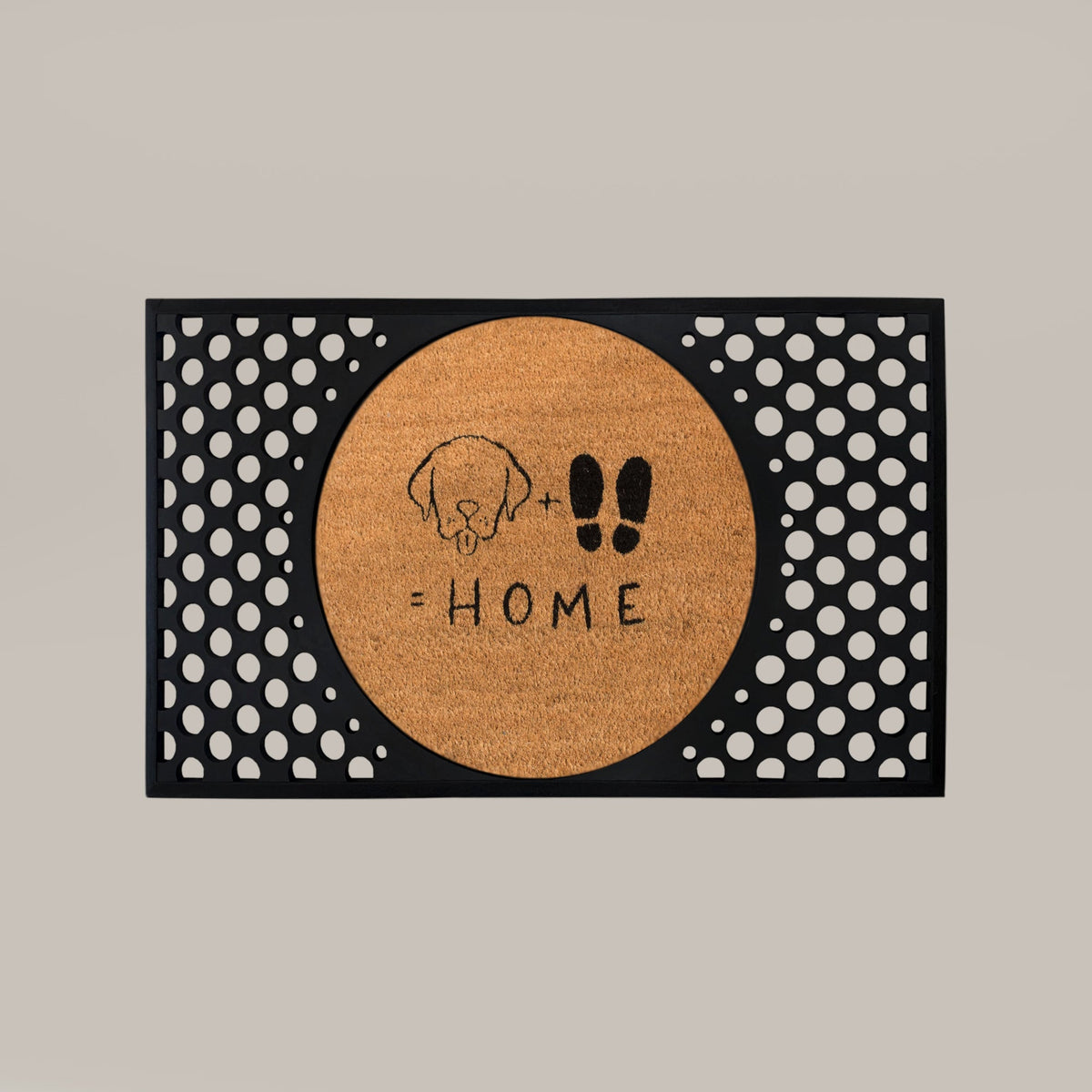 dog+feet=home round doormat set