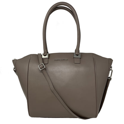 Grand Sac à Main en Cuir Taupe | Mona