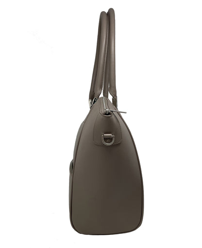 Grand Sac à Main en Cuir Taupe | Mona