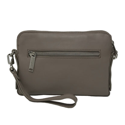 Sac à Main en Cuir Clarence, deux en un, taupe
