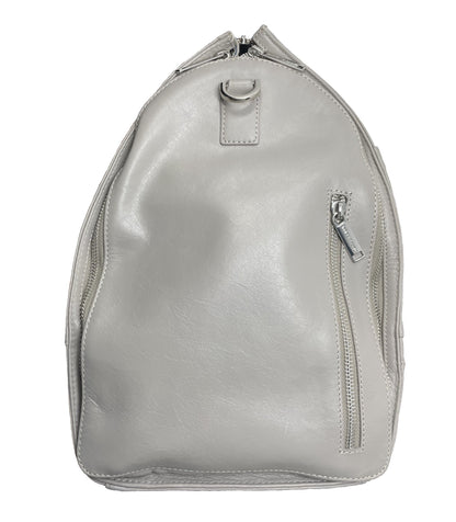 Grand Sac de Voyage-Housse en Cuir Véritable Gris, Frederick