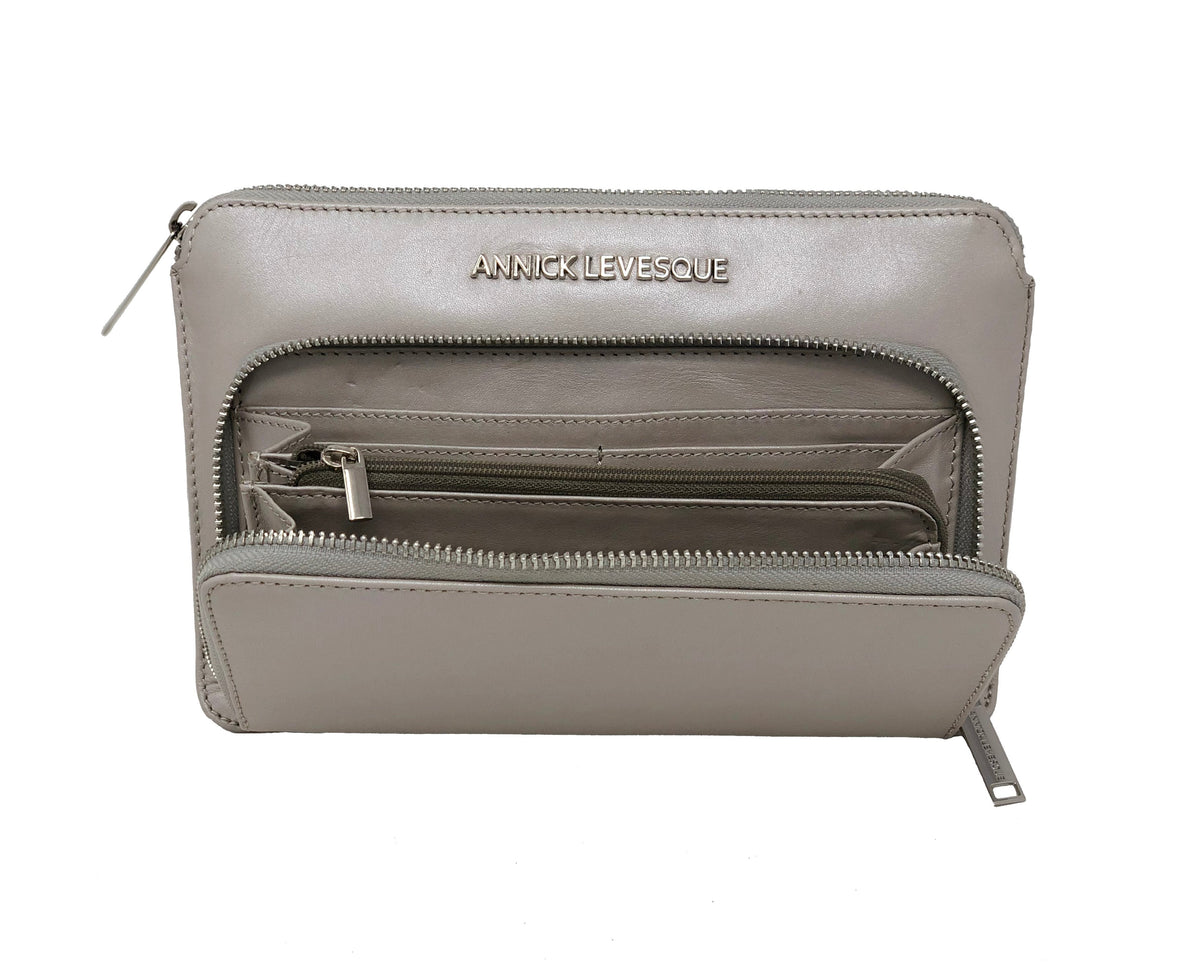 Petit Sac Bandoulière Portefeuille Cuir Perlé, Carmen