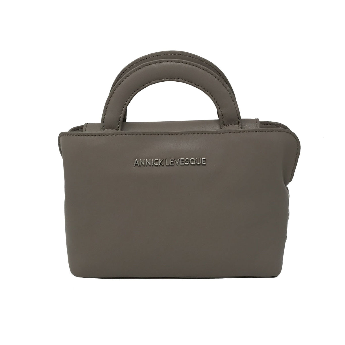 Sac à Main en Cuir Clarence, deux en un, taupe