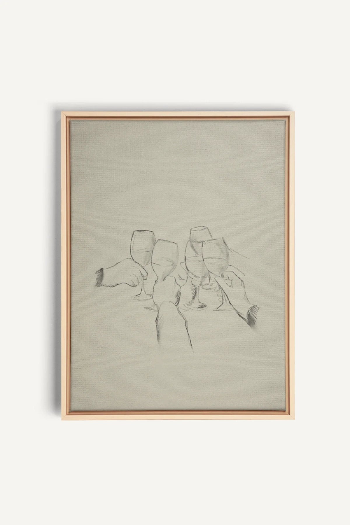 SANTÉ!, Oeuvre sur toile étirée, encadré Naturel Clair