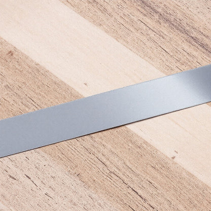 Satin Ribbon Double Face-Metal Grey #017- 3.8 cm Wide