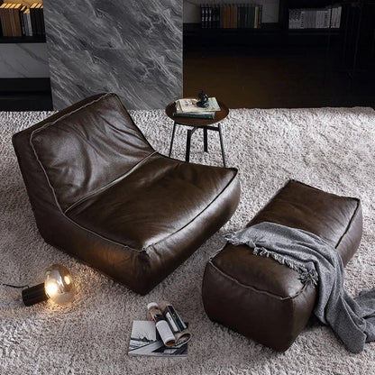 Single Sofa & Ottoman Set