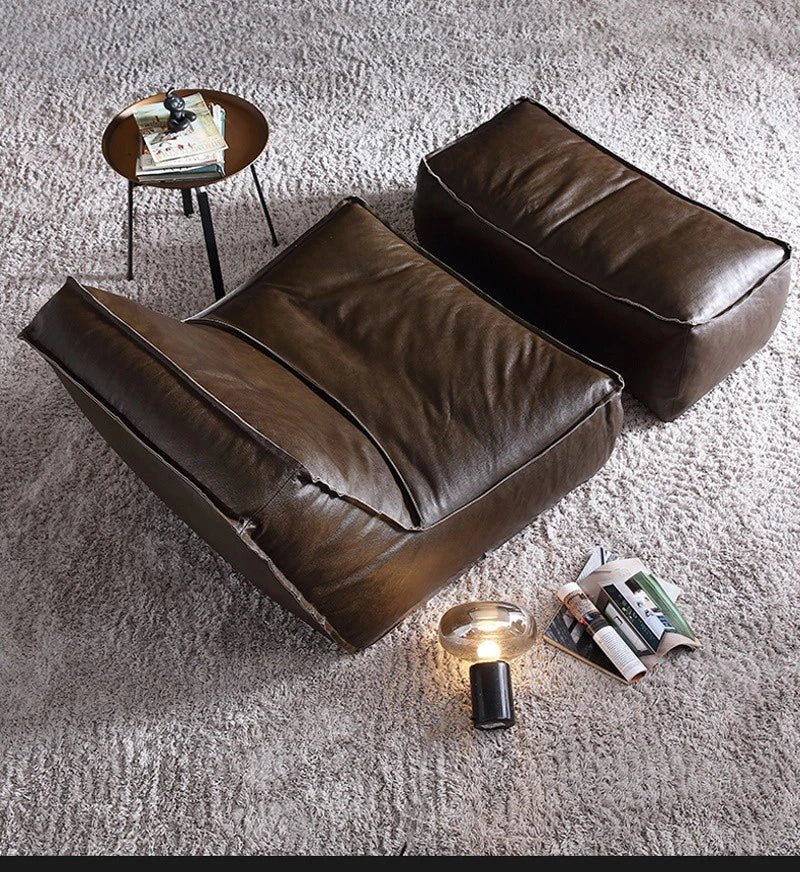 Single Sofa & Ottoman Set