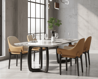 Smoky Black Ash Wood Dining Table