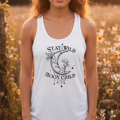 Stay Wild Moon Child Racerback Tank Top