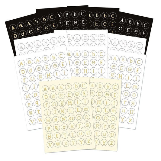 Stickables Self-Adhesive Letter Coins - Essential Colours