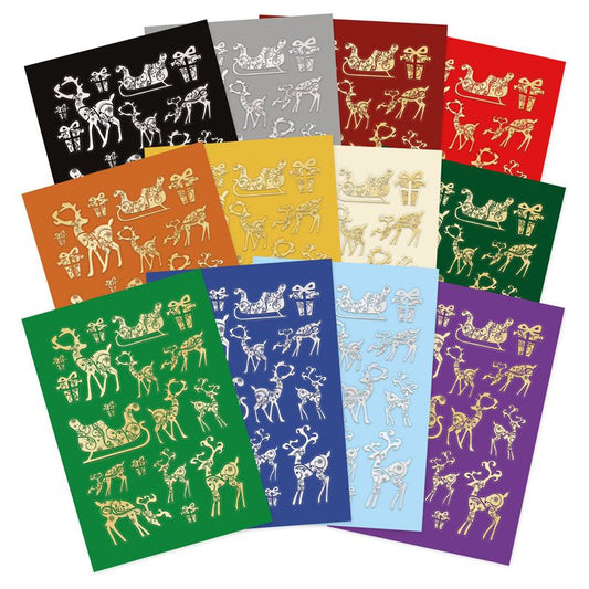 Christmas Stickables Self Adhesive Foiled Reindeer