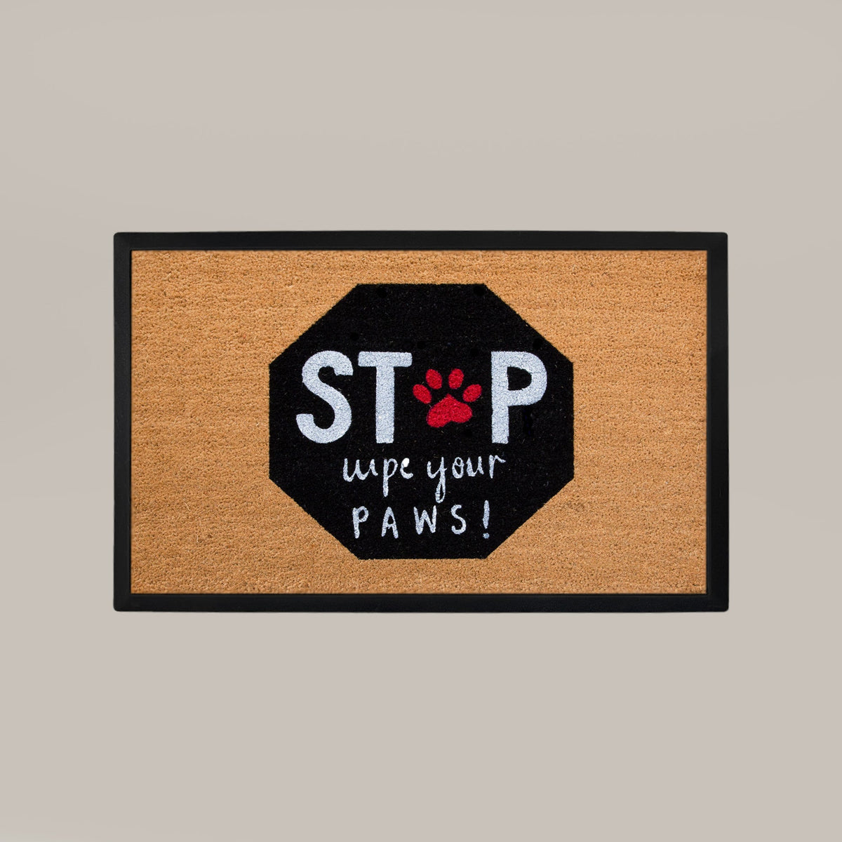 stop, wyps rectangular doormat set
